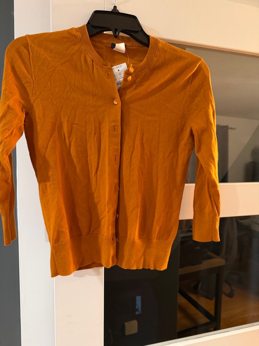 J. Crew Orange Ribbed Sweater (XS)